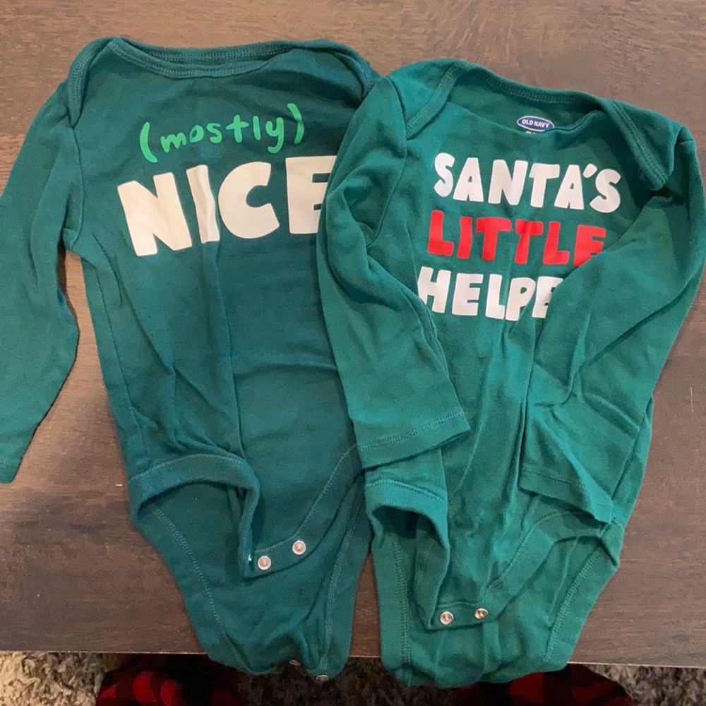 12-18 month Old Navy Christmas onesies